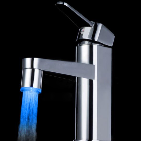 Color Changing LED Faucet Color Changing Water Tap Light Silver 